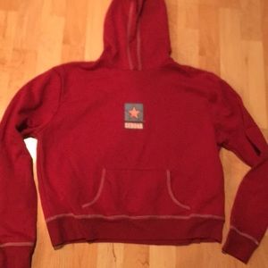 Women’s burgandy hoodie sweatshirt size L but fits like a small from Sedona AZ